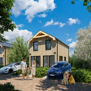 Projekt domu 35 m² z antresolą – nowoczesny i funkcjonalny układ wnętrza