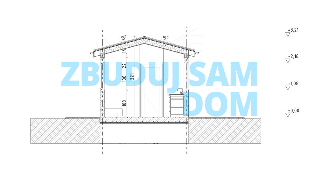 Dom 35m2 – rzut parteru z rozmieszczeniem pomieszczeń i optymalnym wykorzystaniem niewielkiej powierzchni