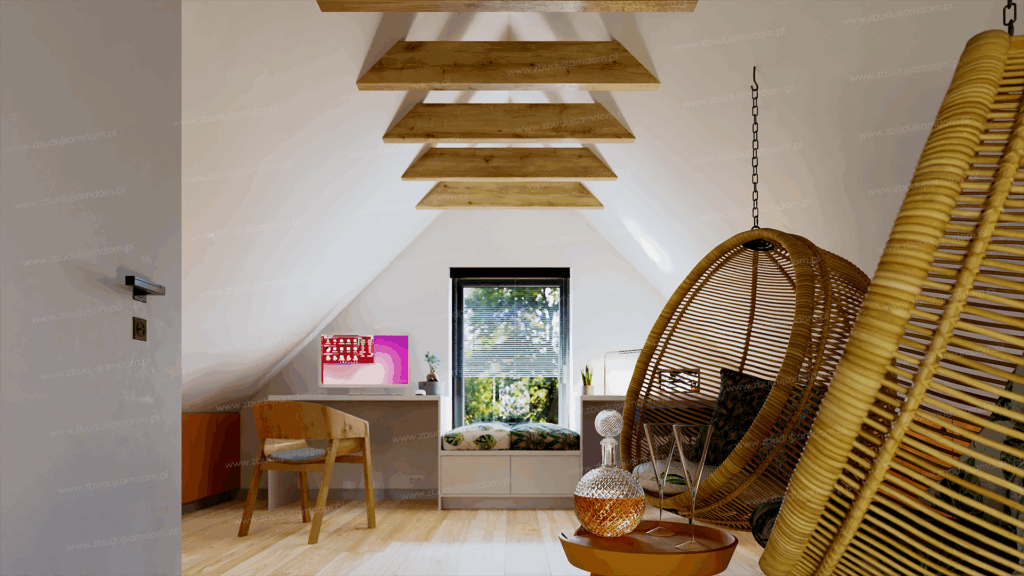 projekt domku z antresolą