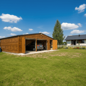 projekt garażu na zgłoszenie bez pozwolenia