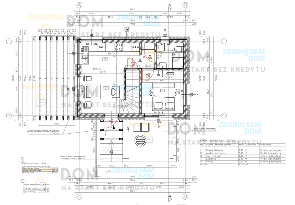projekt domu na wąską działkę