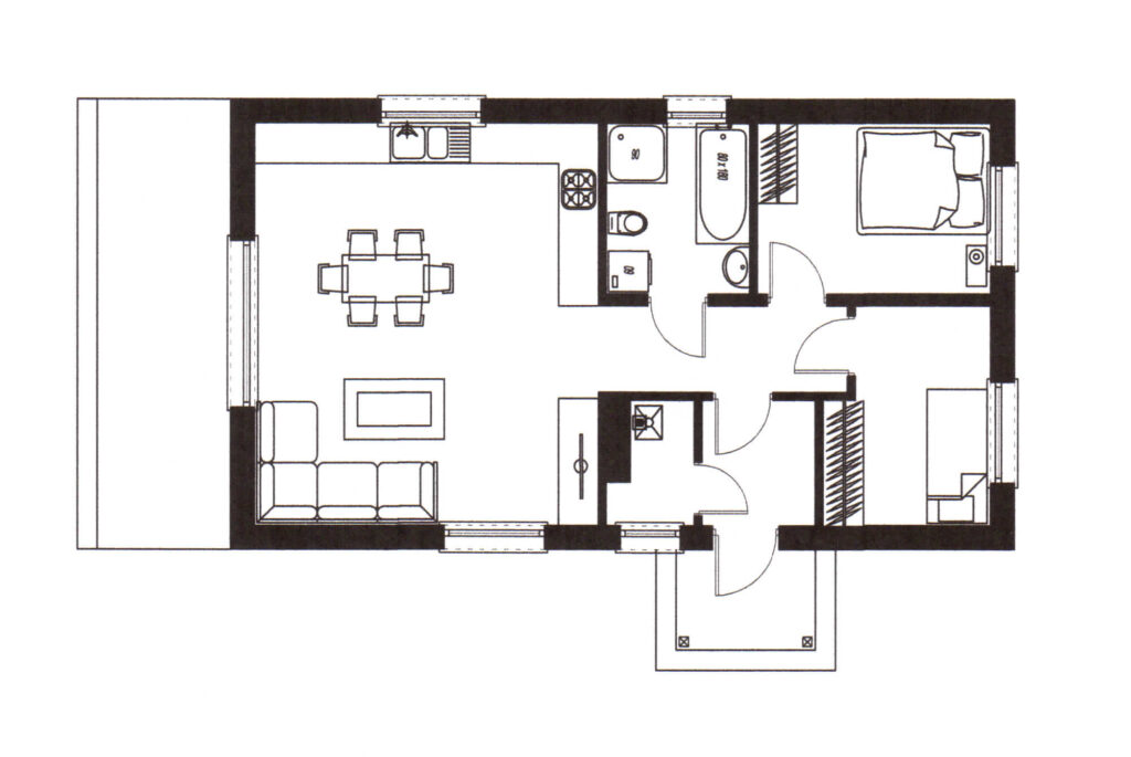 projekt szkieletowy do 70m2