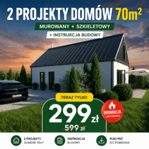 projekty domów 70m2