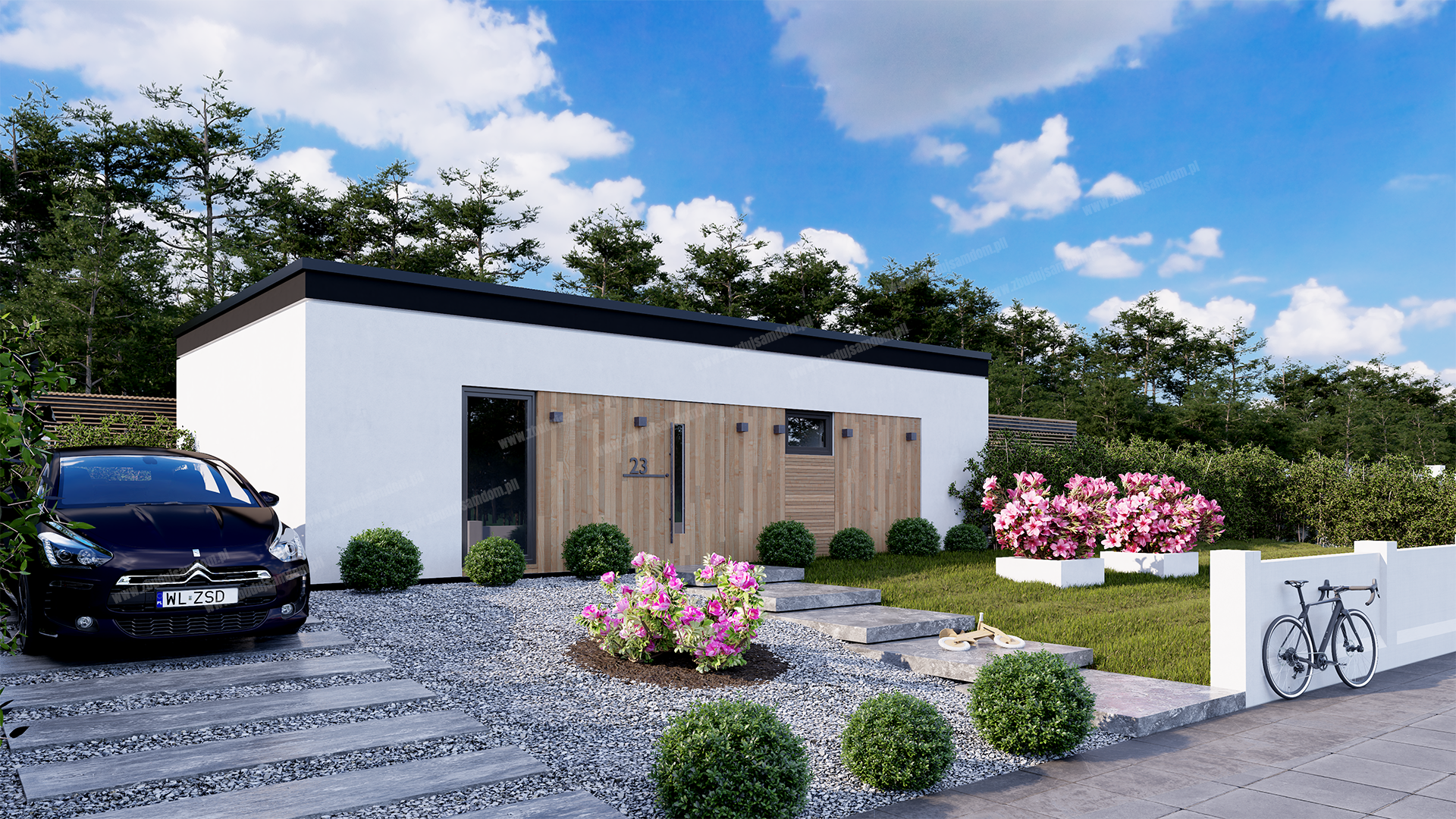 Nowy Ład 70 m2 prosta bryła