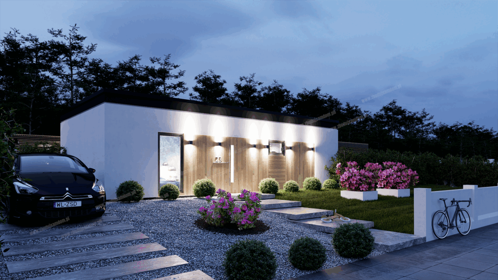 Nowy Ład 70 m2 układ pomieszczeń