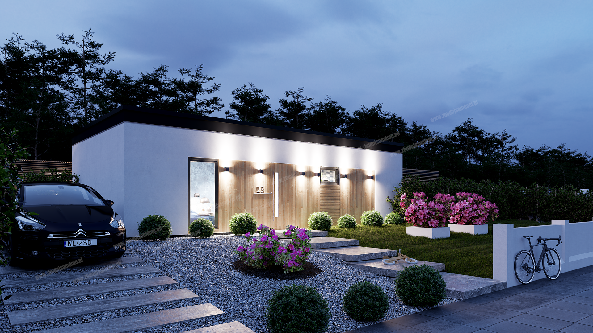 Nowy Ład 70 m2 układ pomieszczeń