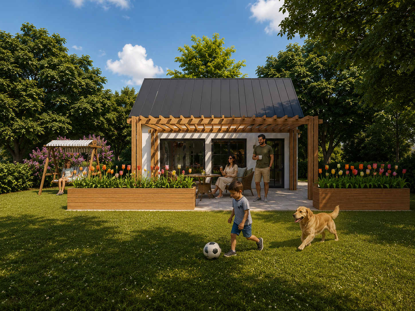 Wizualizacja projektu domu 35m2 murowanego