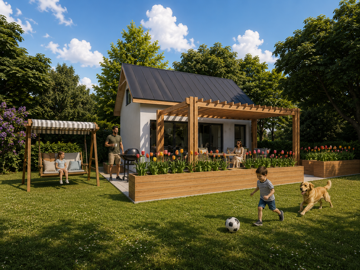 Całoroczny domek murowany 35m2 z poddaszem