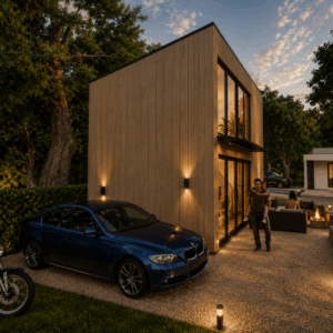 Nowoczesny domek 35m2 z płaskim dachem