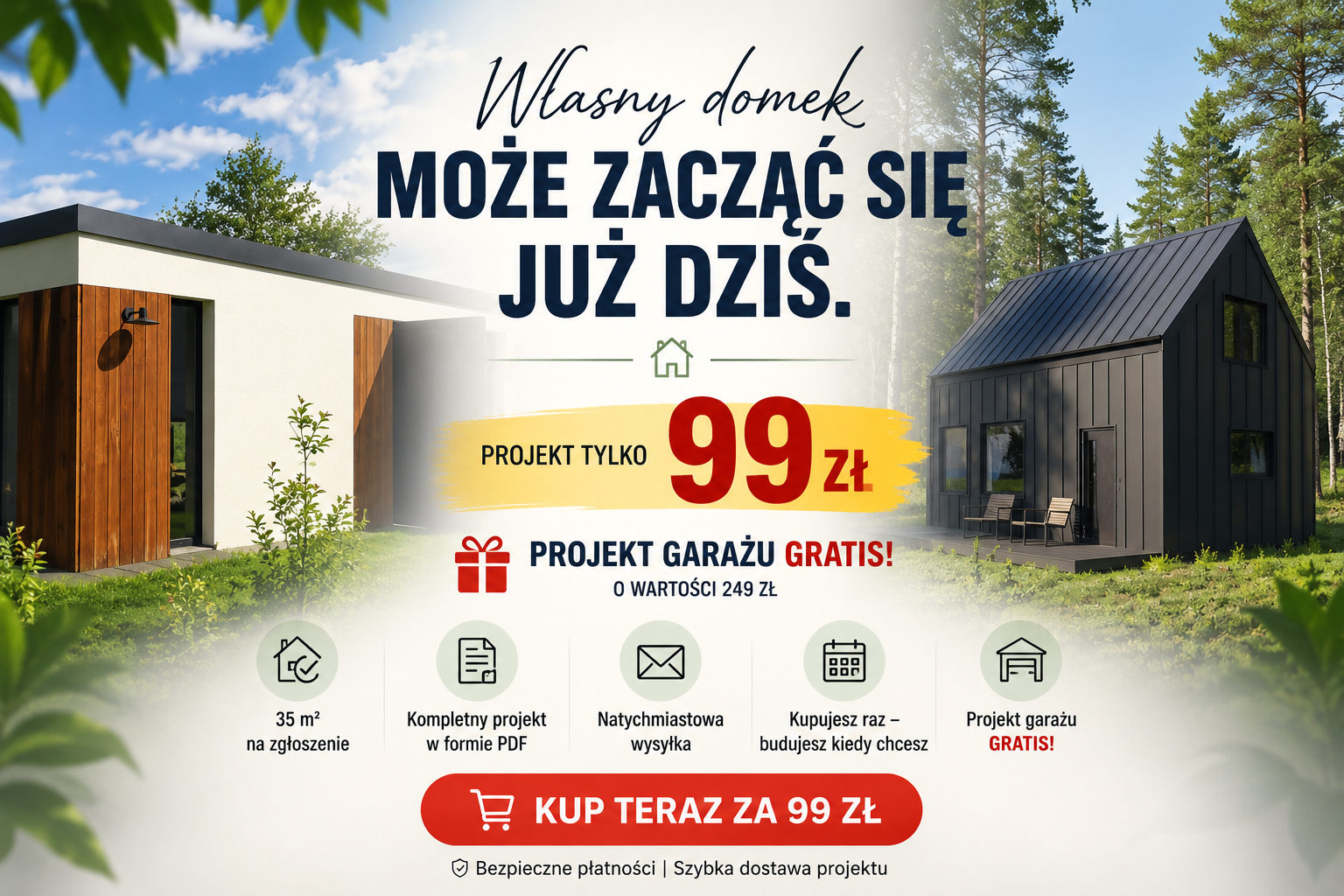 projekt domu bez pozwolenia 2026