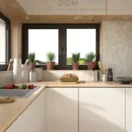 Kuchnia w budynku rekreacji indywidualnej 35 m² – przykładowa aranżacja wnętrza