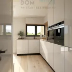 Wizualizacja murowanego domu 35 m² z nowoczesną elewacją