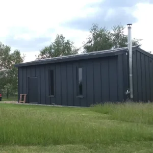 Projekt garażu szkieletowego 35 m² z nowoczesną konstrukcją