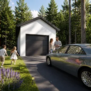 Garaż szkieletowy na zgłoszenie – projekt 35 m² do szybkiej budowy