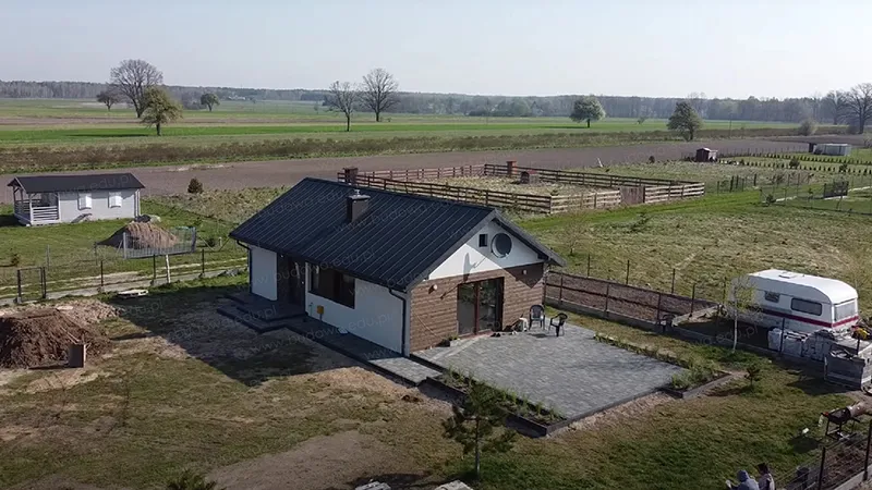 Projekt domu 70 m² na zgłoszenie zgodny z przepisami Nowego Ładu