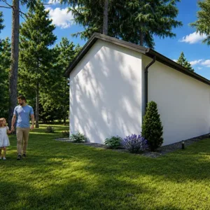 Projekt garażu 35 m² bez pozwolenia zgodny z obowiązującymi przepisami