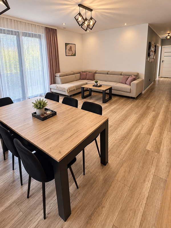 Budowa domu Veronica – gotowa jadalnia w domu inwestorów