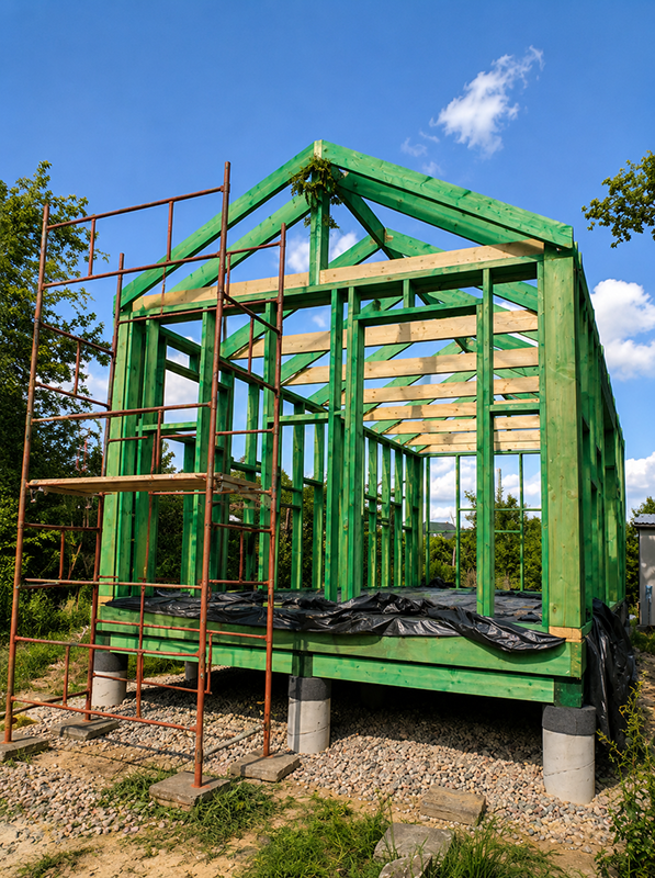 Budowa ścian domu szkieletowego 35 m² samemu