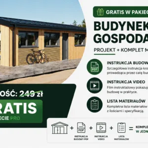 Budynek gospodarczy – instrukcja budowy PDF, instrukcja video i lista materiałów
