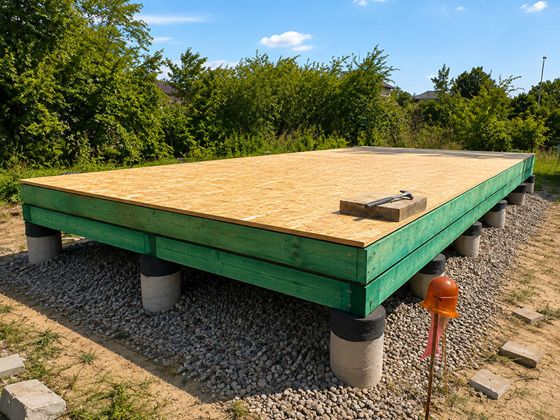 Dach domu szkieletowego 35 m² budowanego samodzielnie