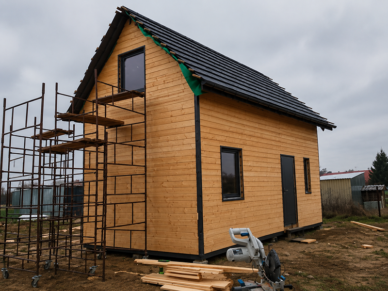 Dom Pana Mateusza – całoroczny dom szkieletowy 35 m²