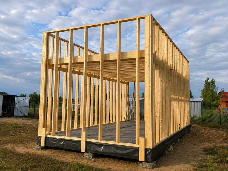 Dom Pana Mateusza – całoroczny dom szkieletowy 35 m² bez pozwolenia