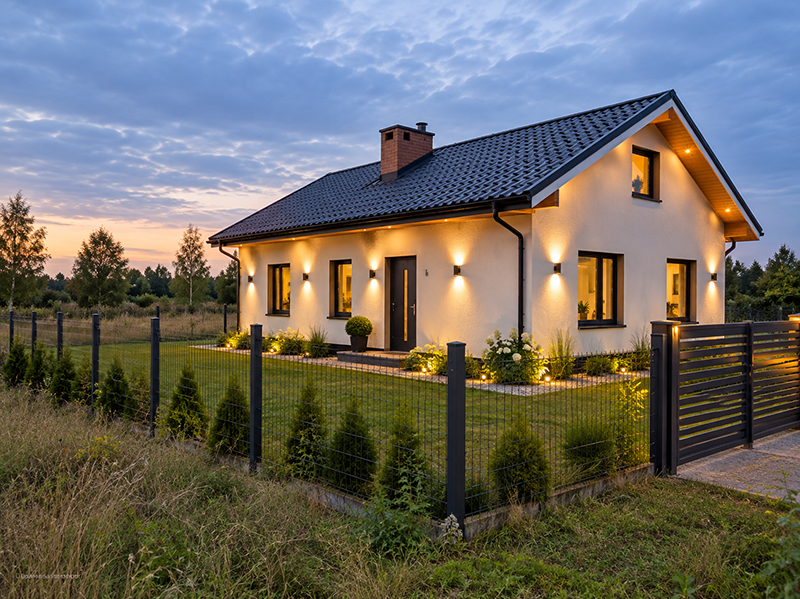 Realizacja domu 63 m2 ze ścianą kolankową